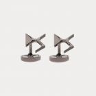 CUFFLINK DS AUTOMOBILES BLACK CHROME